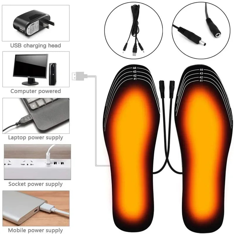 USB Heated Shoe Insoles Electric